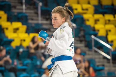 Jiu-Jitsu Weltmeisterin Anna Fuhrmann beim Kampf